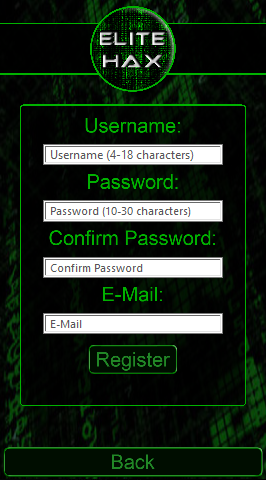 Registration Screen